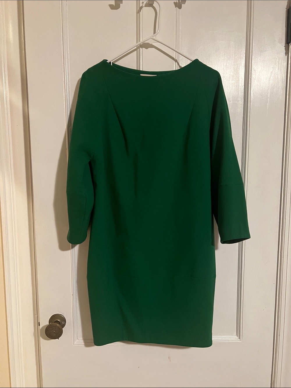 H&M Emerald Green Long Sleeve Shift Dress